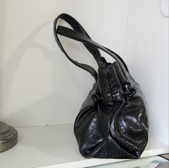 Like New!Brahmin Crocodile Black leather Tote Bag - Picture 6 of 10